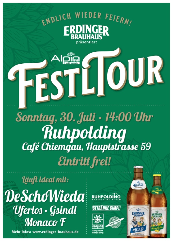 Alpin FM Festl Tour mit ERDINGER Brauhaus